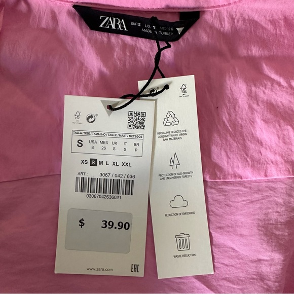 NWT Zara Ruched Button Down Shirt - Picture 10 of 10